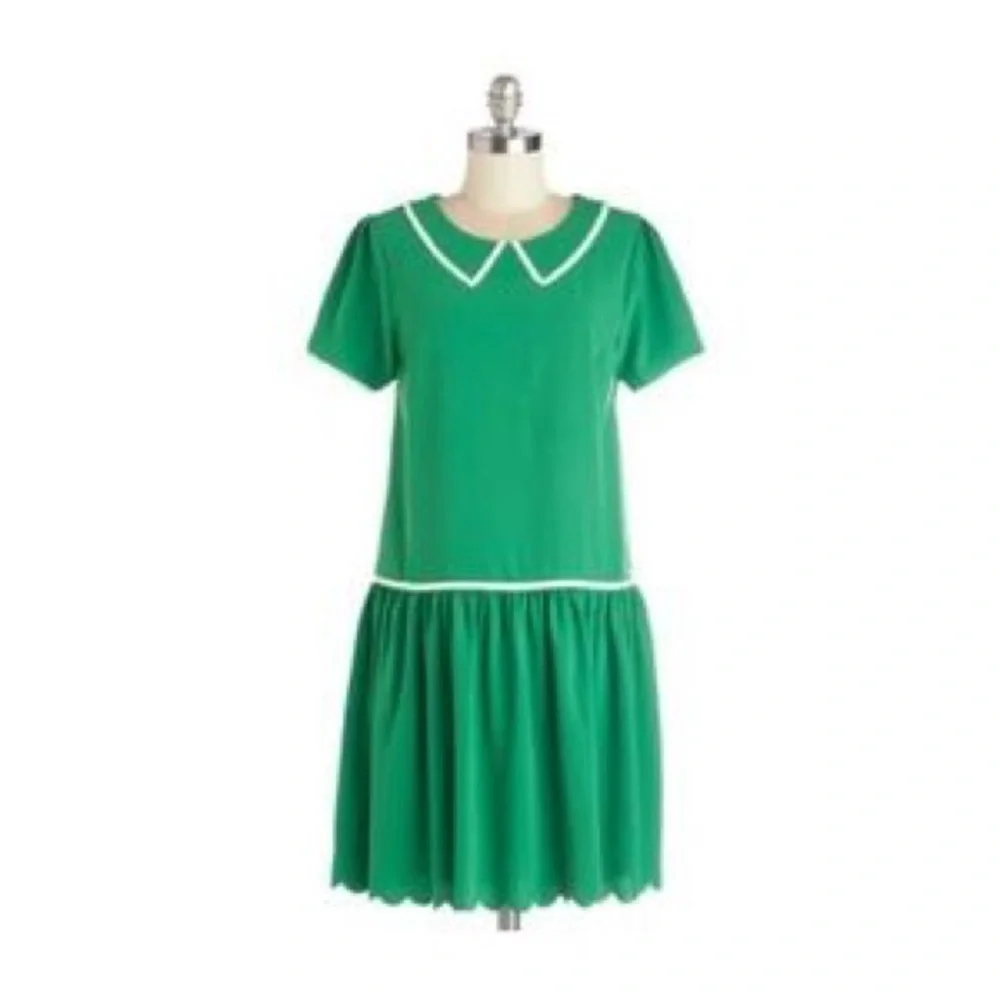 Modcloth Green Mini Dress - Picture 3 of 7
